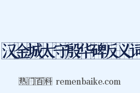 汉金城太守殷华碑反义词是什么意思的图片